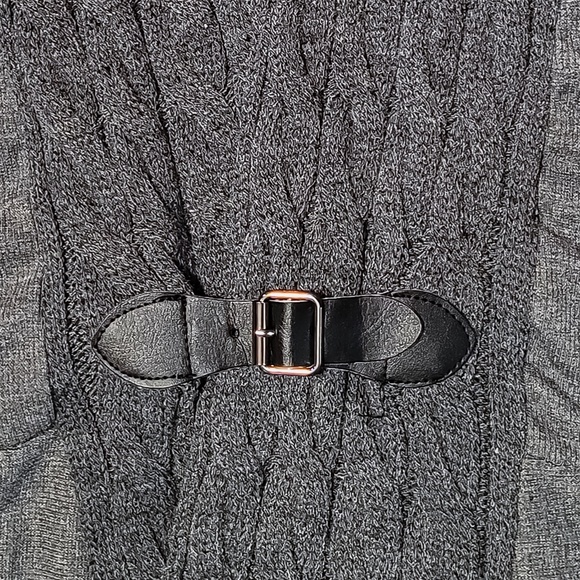 Women's Cardigan Sweater - Large - Lightweight Cable Knit Open Front Shawl Neck - Picture 4 of 5